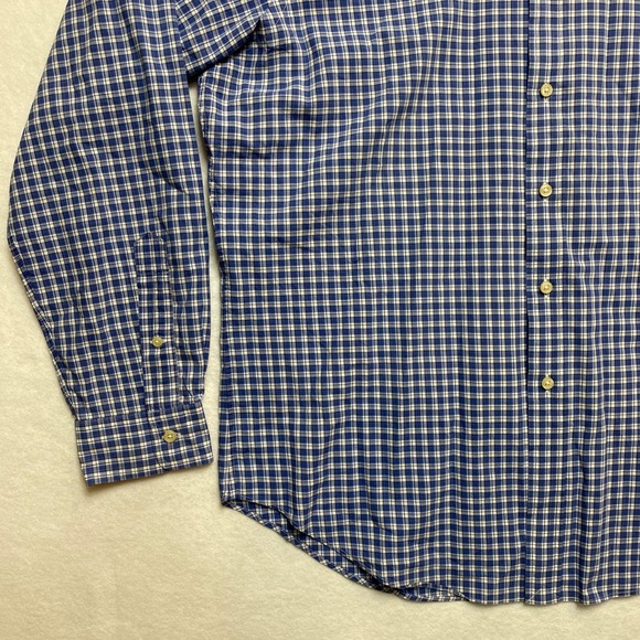 Ralph Lauren Shirt Mens Large Blue White Long Sleeve Classic Fit Button Down - Picture 4 of 8